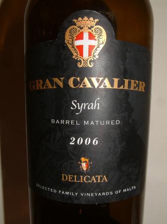 GRAN CAVALIER SYRAH 2006 DE DELICATA (MALTE)